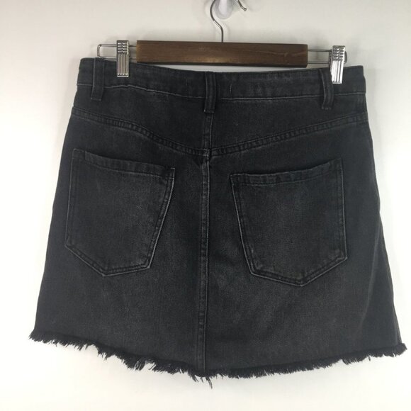 WE THE FREE Zip-It Up Black Denim Skirt Size 28 - Picture 6 of 9